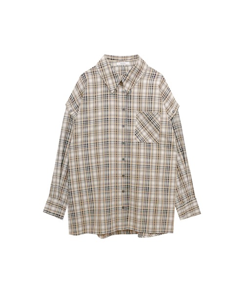 ADIRA（アディラ）の「マルチウェイオーバーシャツ（シャツ/ブラウス・レディース・ブルーグレー/ブラック・MEDIUM）」の13枚目の写真