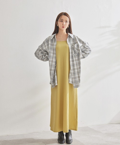 ADIRA（アディラ）の「マルチウェイオーバーシャツ（シャツ/ブラウス・レディース・ブルーグレー/ブラック・MEDIUM）」の4枚目の写真