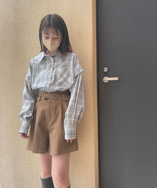 ADIRA（アディラ）の「マルチウェイオーバーシャツ（シャツ/ブラウス・レディース・ブルーグレー/ブラック・MEDIUM）」の12枚目の写真