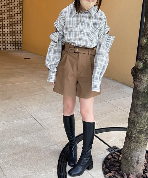 ADIRA（アディラ）の「マルチウェイオーバーシャツ（シャツ/ブラウス・レディース・ブルーグレー/ブラック・MEDIUM）」の16枚目の写真