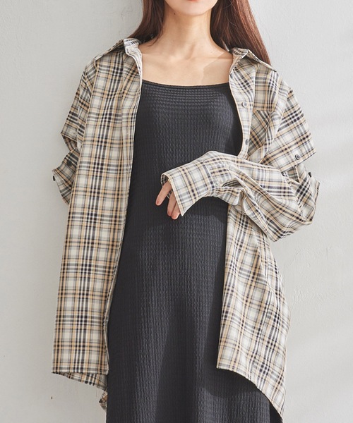 ADIRA（アディラ）の「マルチウェイオーバーシャツ（シャツ/ブラウス・レディース・ブルーグレー/ブラック・MEDIUM）」の22枚目の写真