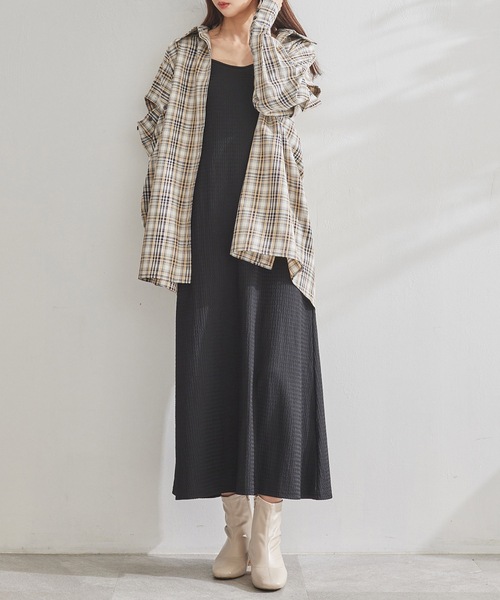 ADIRA（アディラ）の「マルチウェイオーバーシャツ（シャツ/ブラウス・レディース・ブルーグレー/ブラック・MEDIUM）」の21枚目の写真