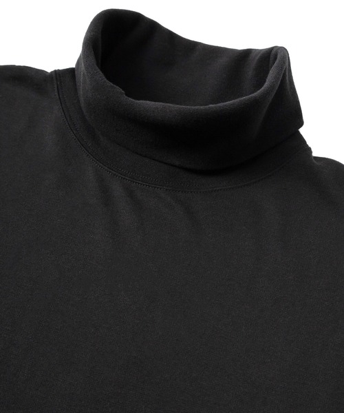 SlashDate（スラッシュデイト）の「ポンチタートルネック長袖Tシャツ（Tシャツ/カットソー・メンズ・ホワイト/ブラック/グレー・M/L）」の10枚目の写真