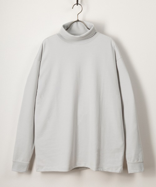 SlashDate（スラッシュデイト）の「ポンチタートルネック長袖Tシャツ（Tシャツ/カットソー・メンズ・ホワイト/ブラック/グレー・M/L）」の9枚目の写真