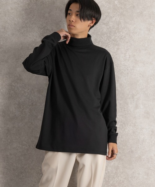 SlashDate（スラッシュデイト）の「ポンチタートルネック長袖Tシャツ（Tシャツ/カットソー・メンズ・ホワイト/ブラック/グレー・M/L）」の19枚目の写真