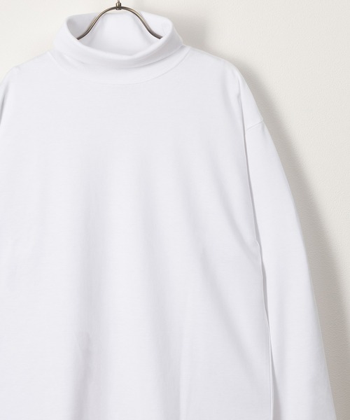 SlashDate（スラッシュデイト）の「ポンチタートルネック長袖Tシャツ（Tシャツ/カットソー・メンズ・ホワイト/ブラック/グレー・M/L）」の6枚目の写真