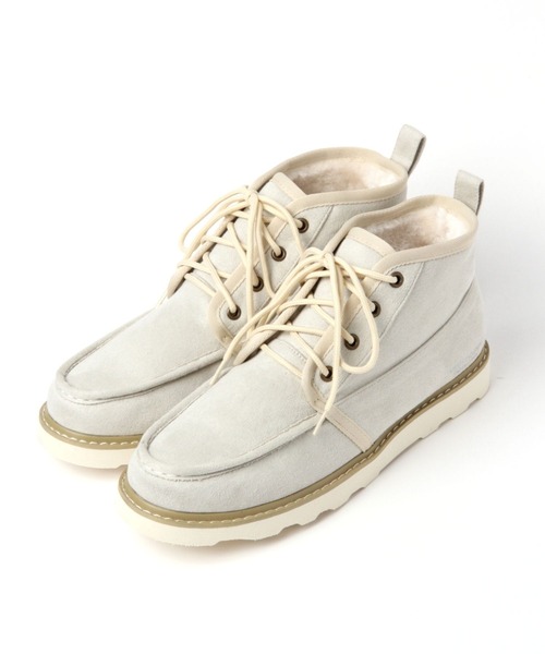 BAYFLOW(ベイフロー)の「ボアモカシンシューズ(モカシン/デッキシューズ・メンズ・キャメル/ブラック/アイボリー・SMALL/MEDIUM)」の7枚目の写真