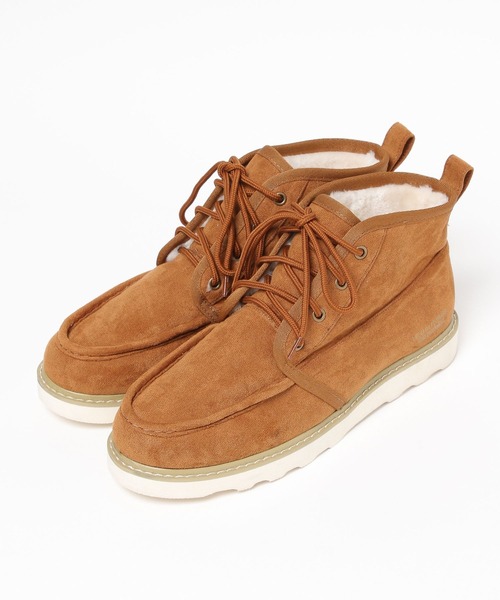 BAYFLOW(ベイフロー)の「ボアモカシンシューズ(モカシン/デッキシューズ・メンズ・キャメル/ブラック/アイボリー・SMALL/MEDIUM)」の8枚目の写真