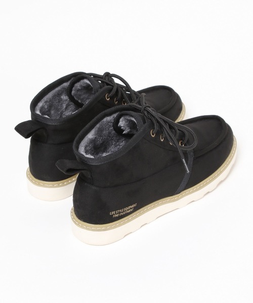BAYFLOW(ベイフロー)の「ボアモカシンシューズ(モカシン/デッキシューズ・メンズ・キャメル/ブラック/アイボリー・SMALL/MEDIUM)」の9枚目の写真