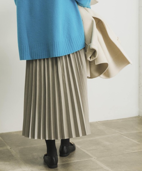 【URBAN RESEARCH】プリーツフレアスカート/スウェード/ブルー/青 URBAN RESEARCH ITEMS｜シアーフレアスカート | Rakuten Fashion