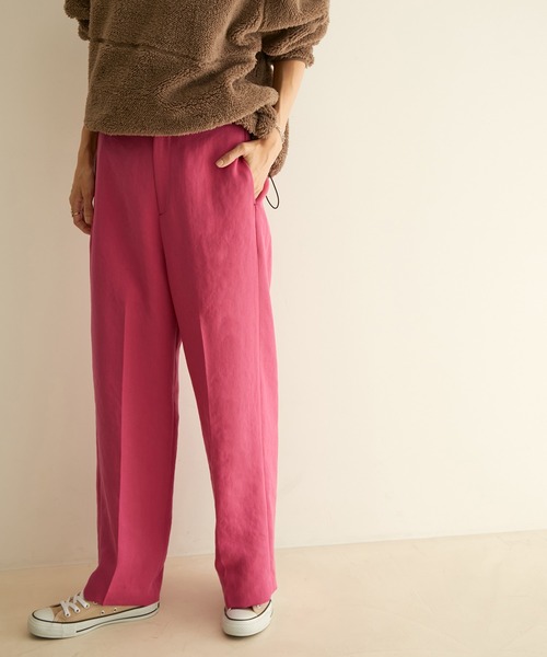 SALON adam et rope'(サロン アダム エ ロペ)の「オックススタイルアップパンツ(その他パンツ・レディース・ブラック/オフホワイト/ピンク・X-SMALL/S/M)」の3枚目の写真