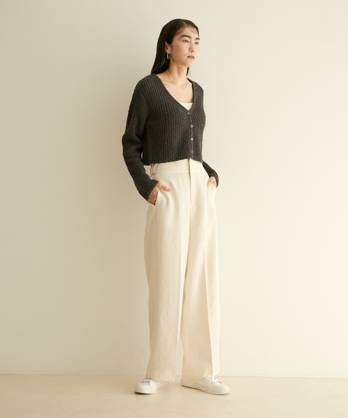 SALON adam et rope'(サロン アダム エ ロペ)の「オックススタイルアップパンツ(その他パンツ・レディース・ブラック/オフホワイト/ピンク・X-SMALL/S/M)」の6枚目の写真