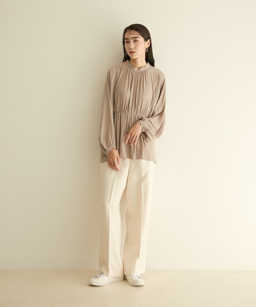 SALON adam et rope'(サロン アダム エ ロペ)の「オックススタイルアップパンツ(その他パンツ・レディース・ブラック/オフホワイト/ピンク・X-SMALL/S/M)」の4枚目の写真