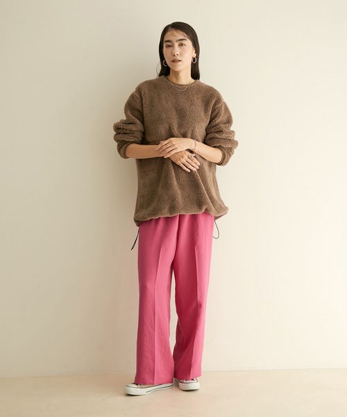 SALON adam et rope'(サロン アダム エ ロペ)の「オックススタイルアップパンツ(その他パンツ・レディース・ブラック/オフホワイト/ピンク・X-SMALL/S/M)」の9枚目の写真