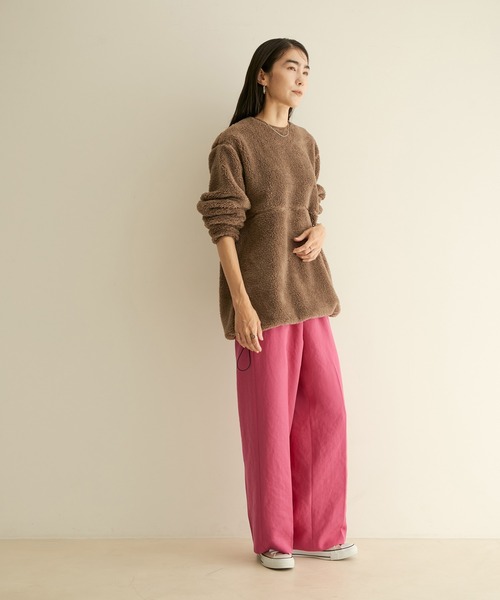 SALON adam et rope'(サロン アダム エ ロペ)の「オックススタイルアップパンツ(その他パンツ・レディース・ブラック/オフホワイト/ピンク・X-SMALL/S/M)」の14枚目の写真