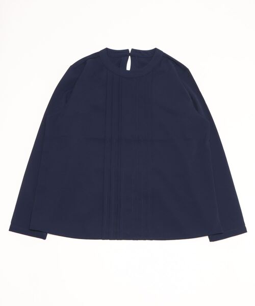 SUIT SELECT(スーツセレクト)の「【ストレッチジョーゼット素材】ピンタックブラウス(シャツ/ブラウス・レディース・ネイビー/モーブ系/ホワイト・M/L/S)」の8枚目の写真