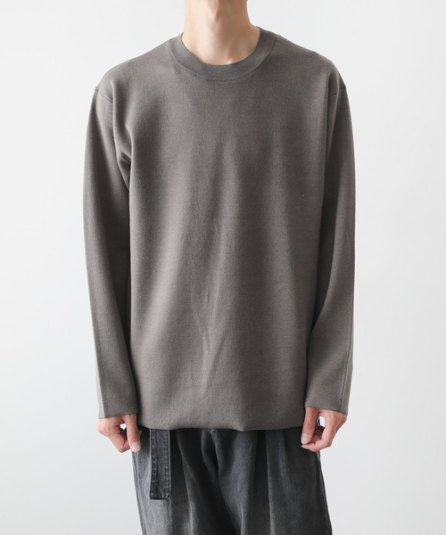 ATTACHMENT(アタッチメント)の「【 直営店・ZOZOTOWN限定 】W/PE DOUBLE FACE KNIT CREWNECK PULLOVER / W/PE ダブルフェイス クルーネックプルオーバー(ニット/セーター・メンズ・グレー系その他/ダークグレー/ベージュ・1/2/3/4)」の7枚目の写真