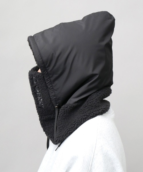 GERRY（ジェリー）の「GERRY / ジェリー / 裏ボア フロントジップ ポリタフタ フードウォーマー / ネックウォーマー / フェイスガード（ネックウォーマー/スヌード・メンズ・ブラック・FREE）」の5枚目の写真