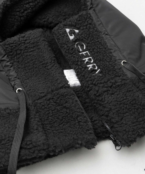 GERRY（ジェリー）の「GERRY / ジェリー / 裏ボア フロントジップ ポリタフタ フードウォーマー / ネックウォーマー / フェイスガード（ネックウォーマー/スヌード・メンズ・ブラック・FREE）」の14枚目の写真