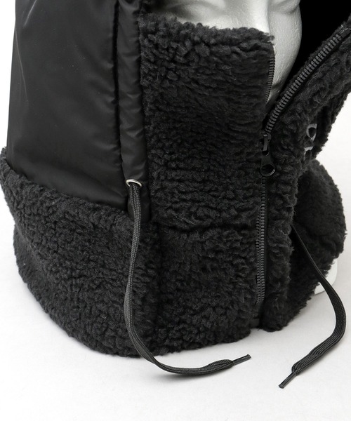 GERRY（ジェリー）の「GERRY / ジェリー / 裏ボア フロントジップ ポリタフタ フードウォーマー / ネックウォーマー / フェイスガード（ネックウォーマー/スヌード・メンズ・ブラック・FREE）」の16枚目の写真