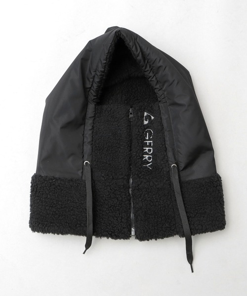 GERRY（ジェリー）の「GERRY / ジェリー / 裏ボア フロントジップ ポリタフタ フードウォーマー / ネックウォーマー / フェイスガード（ネックウォーマー/スヌード・メンズ・ブラック・FREE）」の18枚目の写真