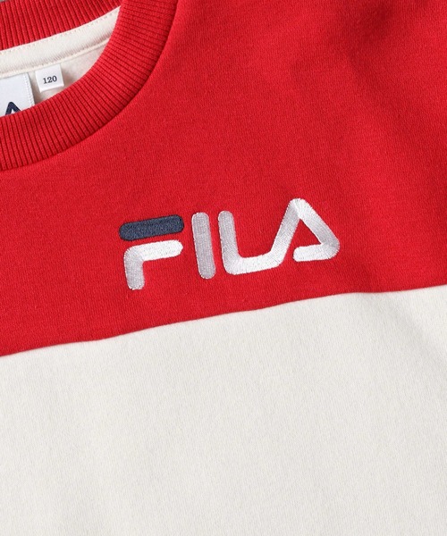 FILA(フィラ)の「【FILA】切り替えクルースウェット(スウェット・キッズ・ブラウン/ホワイト/ブラック・120/130/140/150/160)」の16枚目の写真
