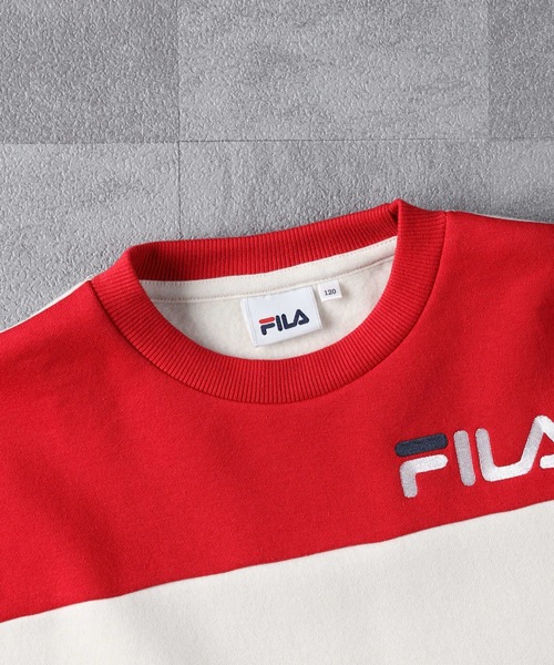 FILA(フィラ)の「【FILA】切り替えクルースウェット(スウェット・キッズ・ブラウン/ホワイト/ブラック・120/130/140/150/160)」の17枚目の写真