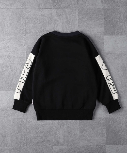 FILA(フィラ)の「【FILA】切り替えクルースウェット(スウェット・キッズ・ブラウン/ホワイト/ブラック・120/130/140/150/160)」の13枚目の写真