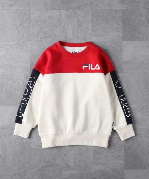 FILA(フィラ)の「【FILA】切り替えクルースウェット(スウェット・キッズ・ブラウン/ホワイト/ブラック・120/130/140/150/160)」の10枚目の写真