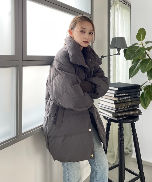 Vicente（ヴィセンテ）の「Vicente long down jacket（ダウンジャケット/コート・レディース・ホワイト/ブラウン・FREE）」の10枚目の写真