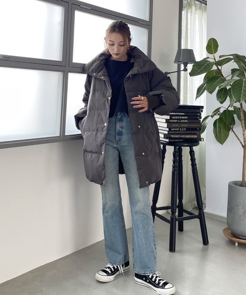 Vicente（ヴィセンテ）の「Vicente long down jacket（ダウンジャケット/コート・レディース・ホワイト/ブラウン・FREE）」の3枚目の写真