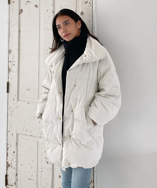 Vicente（ヴィセンテ）の「Vicente long down jacket（ダウンジャケット/コート・レディース・ホワイト/ブラウン・FREE）」の13枚目の写真