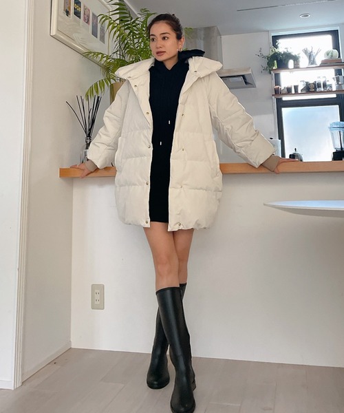 Vicente（ヴィセンテ）の「Vicente long down jacket（ダウンジャケット/コート・レディース・ホワイト/ブラウン・FREE）」の20枚目の写真