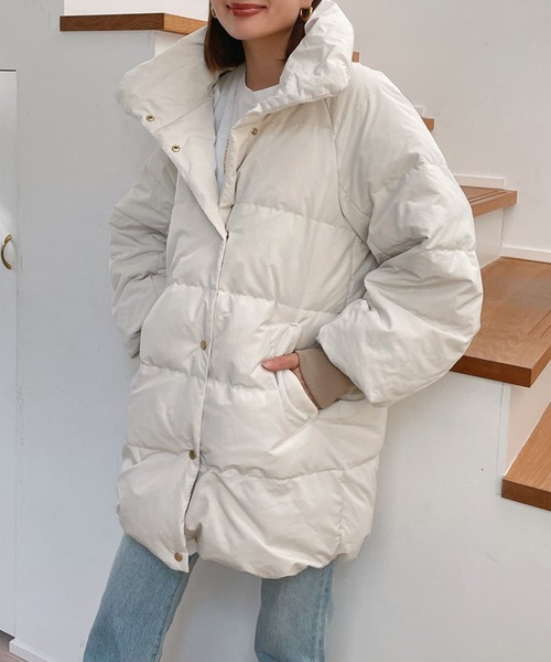 Vicente（ヴィセンテ）の「Vicente long down jacket（ダウンジャケット/コート・レディース・ホワイト/ブラウン・FREE）」の21枚目の写真