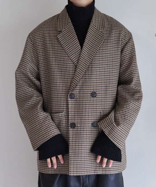 coen by Mr.SZK(コーエンバイミスタースズキ)の「ルーズシルエット ダブルジャケット【coen × Mr.SZK】(テーラードジャケット・メンズ・ブラウン系その他/ネイビー・S/M/L)」の5枚目の写真