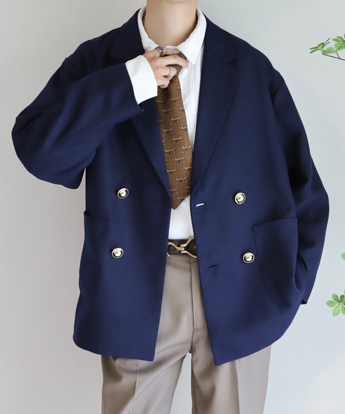 coen by Mr.SZK(コーエンバイミスタースズキ)の「ルーズシルエット ダブルジャケット【coen × Mr.SZK】(テーラードジャケット・メンズ・ブラウン系その他/ネイビー・S/M/L)」の19枚目の写真