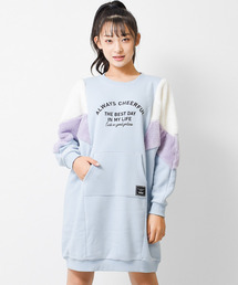 RiCO SUCRE（リコシュクレ）の「裏起毛シェブロンファー切り替えワンピース（ワンピース）」