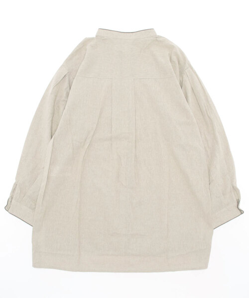 Samansa Mos2（サマンサ モスモス）の「パイピングバンドカラーチュニック（チュニック・レディース・ベージュ/グレー/オフホワイト/チャコール・ﾌﾘ-）」の14枚目の写真