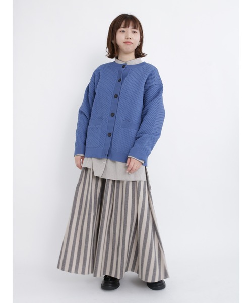 Samansa Mos2（サマンサ モスモス）の「パイピングバンドカラーチュニック（チュニック・レディース・ベージュ/グレー/オフホワイト/チャコール・ﾌﾘ-）」の16枚目の写真