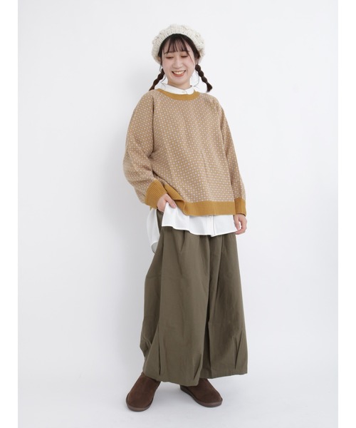 Samansa Mos2（サマンサ モスモス）の「パイピングバンドカラーチュニック（チュニック・レディース・ベージュ/グレー/オフホワイト/チャコール・ﾌﾘ-）」の11枚目の写真