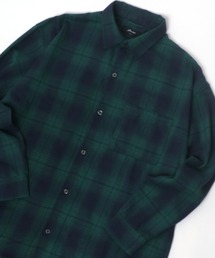 Lazar（ラザル）の「別注 Oversize Ombre Check Shirt/オーバーサイズ オンブレチェックシャツ/レギュラーカラーシャツ（シャツ/ブラウス・レディース）」