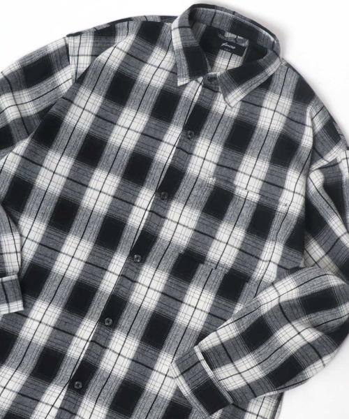 Lazar（ラザル）の「別注 Oversize Ombre Check Shirt/オーバーサイズ オンブレチェックシャツ/レギュラーカラーシャツ（シャツ/ブラウス・メンズ・グリーン/ブラック/イエロー/ブルー・L/M）」の3枚目の写真