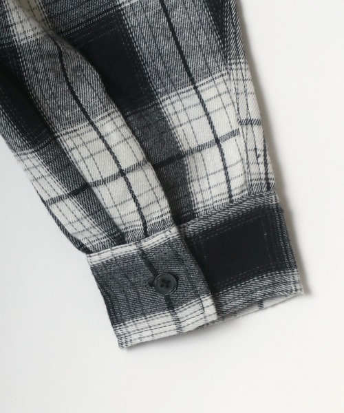 Lazar（ラザル）の「別注 Oversize Ombre Check Shirt/オーバーサイズ オンブレチェックシャツ/レギュラーカラーシャツ（シャツ/ブラウス・メンズ・グリーン/ブラック/イエロー/ブルー・L/M）」の5枚目の写真