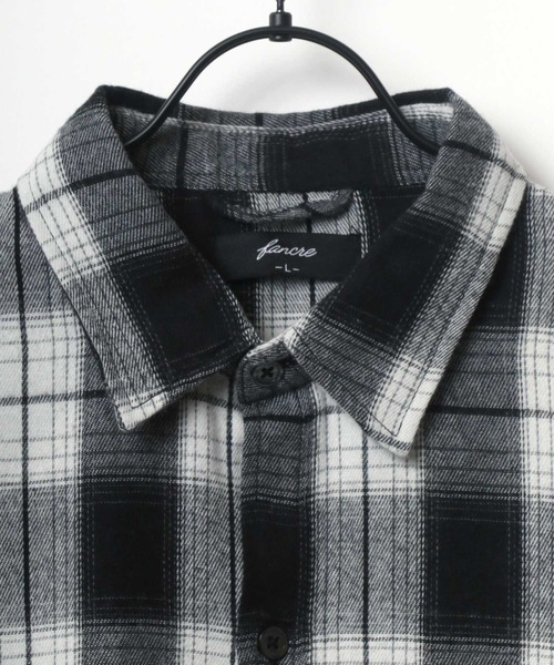Lazar（ラザル）の「別注 Oversize Ombre Check Shirt/オーバーサイズ オンブレチェックシャツ/レギュラーカラーシャツ（シャツ/ブラウス・メンズ・グリーン/ブラック/イエロー/ブルー・L/M）」の9枚目の写真