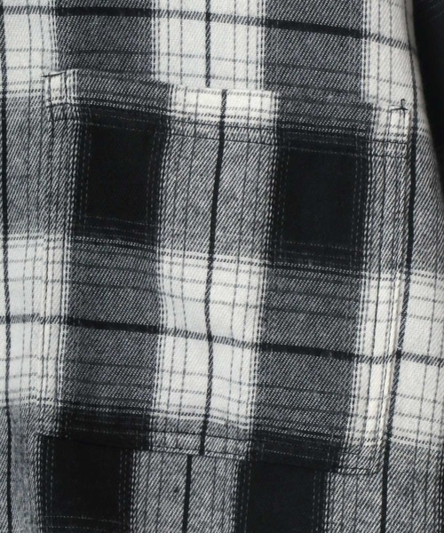 Lazar（ラザル）の「別注 Oversize Ombre Check Shirt/オーバーサイズ オンブレチェックシャツ/レギュラーカラーシャツ（シャツ/ブラウス・メンズ・グリーン/ブラック/イエロー/ブルー・L/M）」の7枚目の写真
