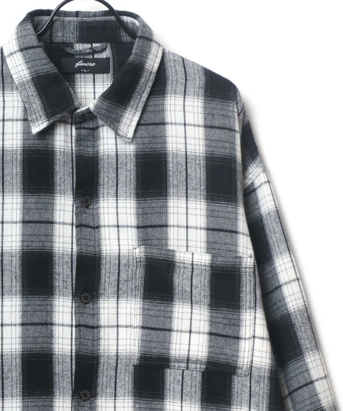 Lazar（ラザル）の「別注 Oversize Ombre Check Shirt/オーバーサイズ オンブレチェックシャツ/レギュラーカラーシャツ（シャツ/ブラウス・メンズ・グリーン/ブラック/イエロー/ブルー・L/M）」の18枚目の写真