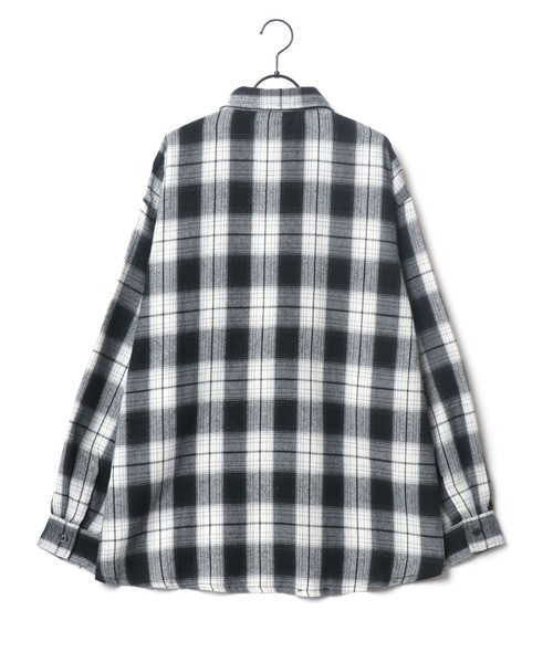 Lazar（ラザル）の「別注 Oversize Ombre Check Shirt/オーバーサイズ オンブレチェックシャツ/レギュラーカラーシャツ（シャツ/ブラウス・メンズ・グリーン/ブラック/イエロー/ブルー・L/M）」の10枚目の写真