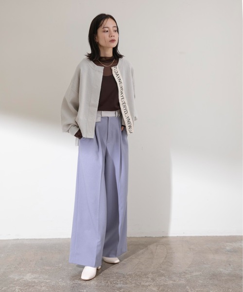 Eimee Law(エイミーロウ)の「ステッチポイントバキーパンツ(その他パンツ・レディース・ブラック/グレイッシュブルー/チャコールグレー・38)」の20枚目の写真