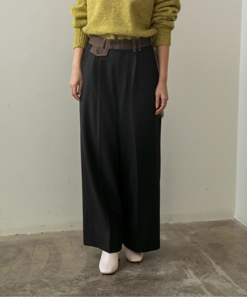 Eimee Law(エイミーロウ)の「ステッチポイントバキーパンツ(その他パンツ・レディース・ブラック/グレイッシュブルー/チャコールグレー・38)」の11枚目の写真