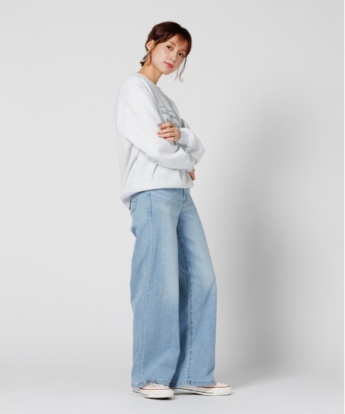 SOMETHING(サムシング)の「【SOMETHING】LISA WIDEパンツ(デニムパンツ・レディース・ライトインディゴブルー・XS/M/S)」の20枚目の写真